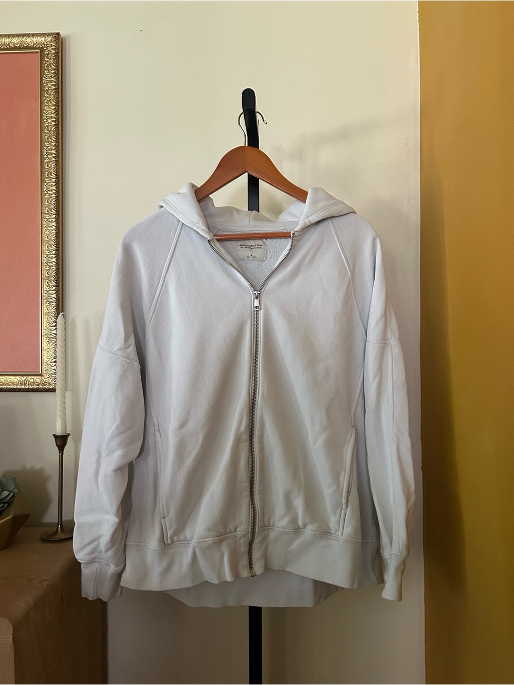Abercrombie Soft A&F Max Essentials Hoodie Full Zip Sweatshirt Oversized Medium